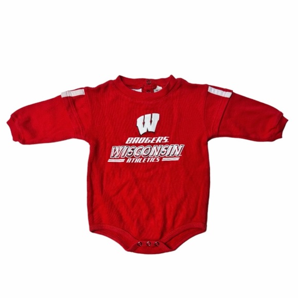 NCAA by Outerstuff Red Wisconsin Badgers Athletics Infant Bodysuit Sz 18 Months - Picture 8 of 9